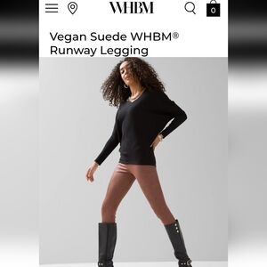 White House Black Market Vegan Suede Leggings - Tan